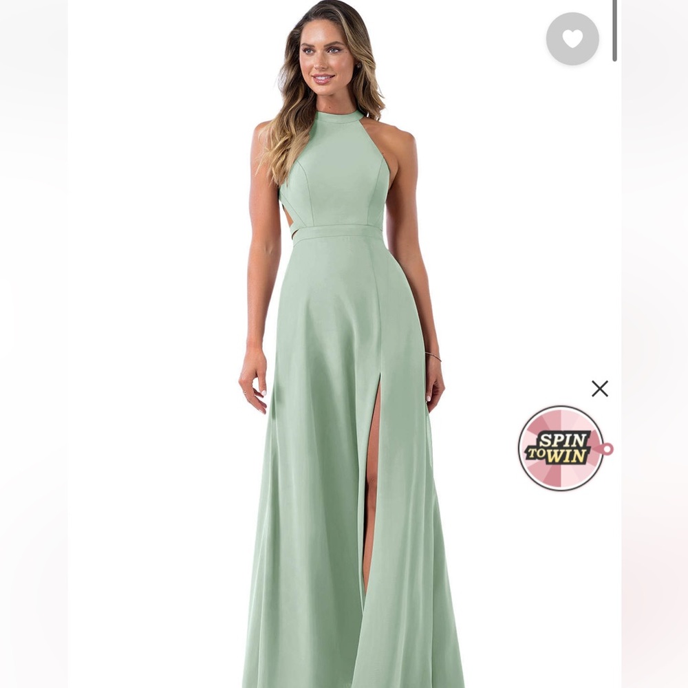 Azazie Clarice bridesmaid  A-Line High Neck Chiffon Floor-Length Dress